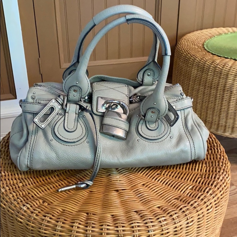 Chloe Leather Lock Hamdbag